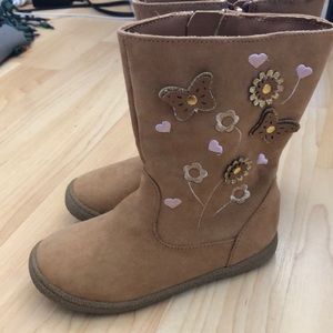 Toddler boots with butterflies